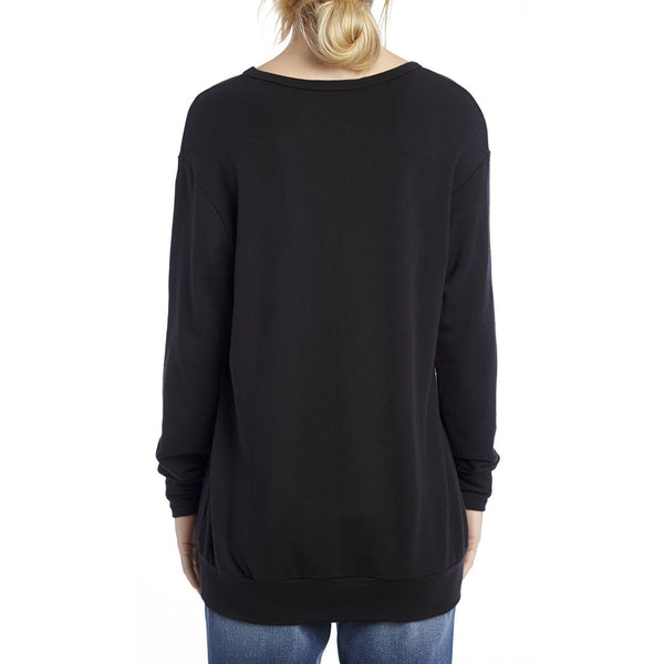 Real Comfort® Cotton French Terry V-Inset Tunic Top with Long Sleeves -  Chadwicks Timeless Classics